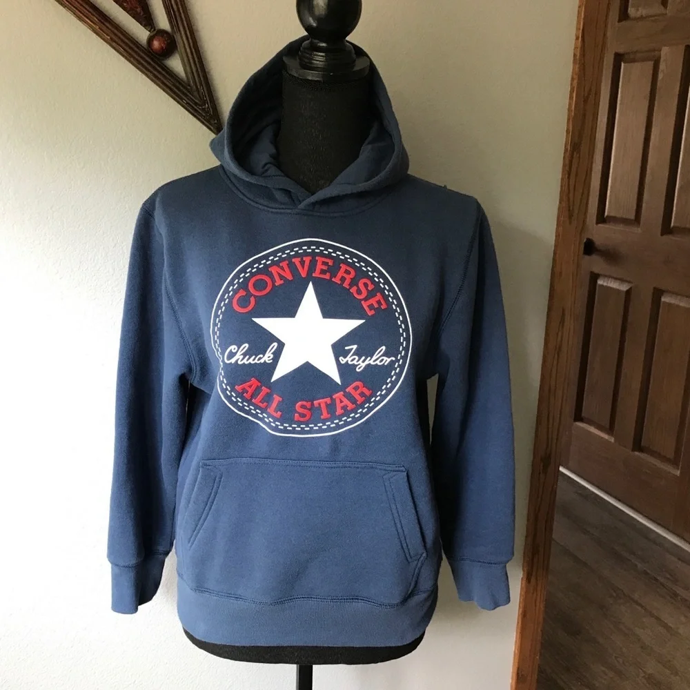 Converse all star Chuck Taylor blue pullover hoodie